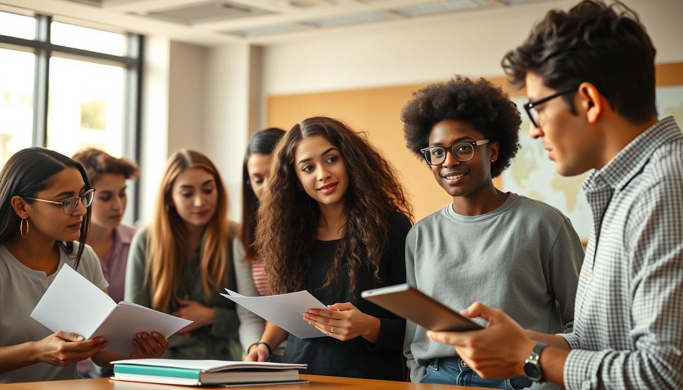 Student preparing for exams with study materials